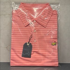 Classic Pink Striped Polo Shirt
